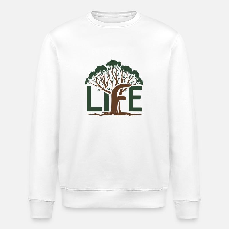Life Tree - Stanley/Stella Unisex Bio-Sweatshirt ROLLER - Weiß