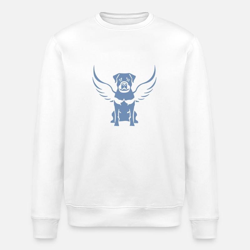 Rottweiler Aile d’ange Silhouette - Sweat bio ROLLER Stanley/Stella Unisexe - blanc