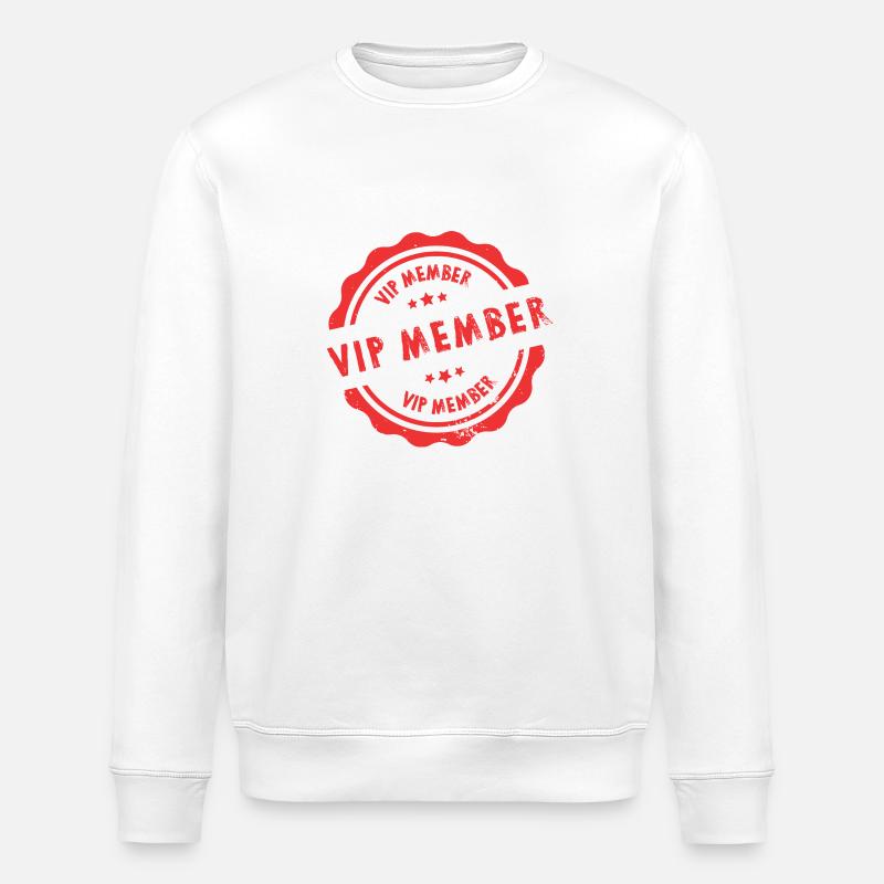 Vip Member Stamp - Stanley/Stella ROLLER Unisex Organic Sweatshirt - white