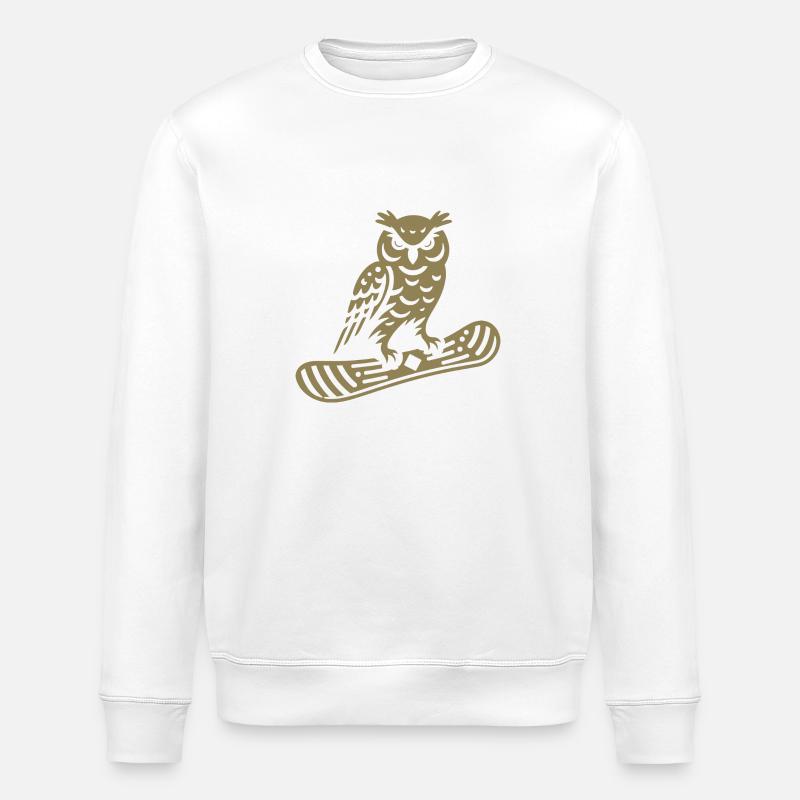 Minimalist Design: - Stanley/Stella ROLLER Unisex Organic Sweatshirt - white