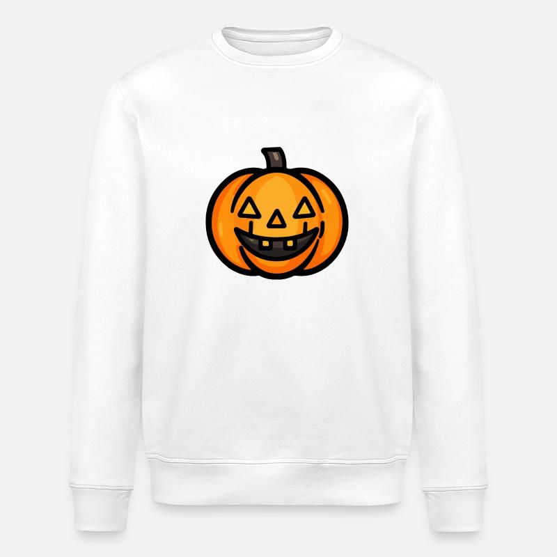 Pumpkin Halloween - Stanley/Stella ROLLER Unisex Organic Sweatshirt - white