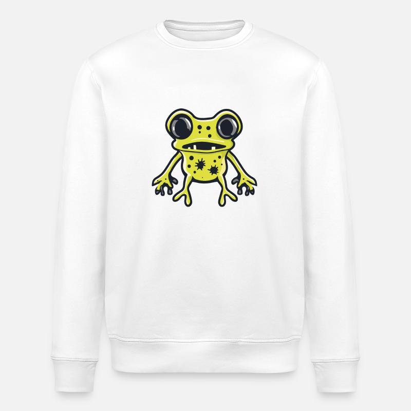 Frog Halloween Comic Funny - Stanley/Stella ROLLER Unisex Organic Sweatshirt - white