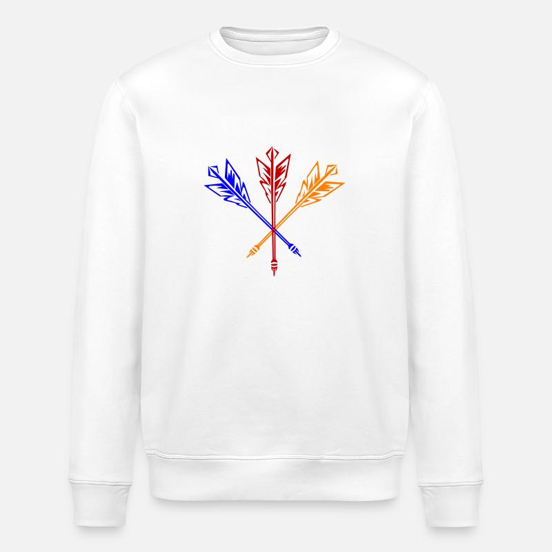 Dartpfeile Darts Symbol - Stanley/Stella Unisex Bio-Sweatshirt ROLLER - Weiß