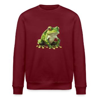 Grüner Frosch - Natürliches Design - Stanley/Stella Unisex Bio-Sweatshirt ROLLER - Weiß - Vorne - Nik (191cm)