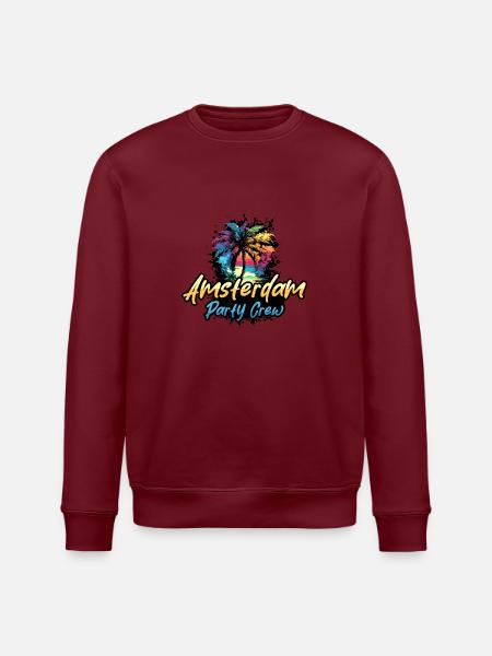 Amsterdam Party Crew Holiday - Stanley/Stella ROLLER Unisex Organic Sweatshirt - white