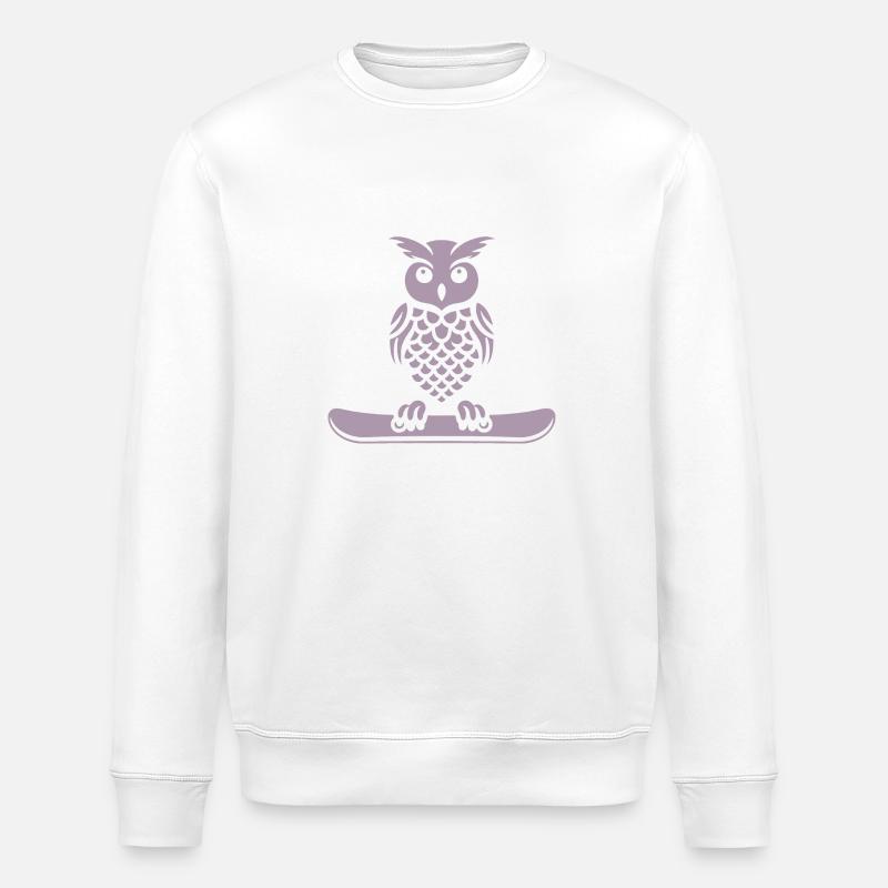 Minimalist Design: - Stanley/Stella ROLLER Unisex Organic Sweatshirt - white