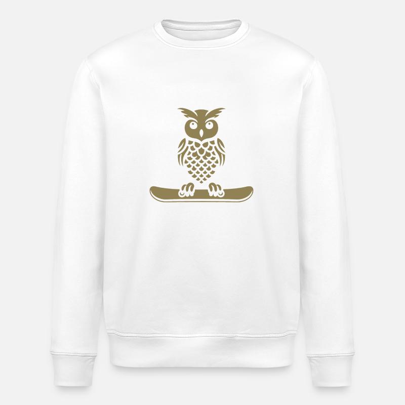 Minimalist design: - Stanley/Stella ROLLER Unisex Organic Sweatshirt - white