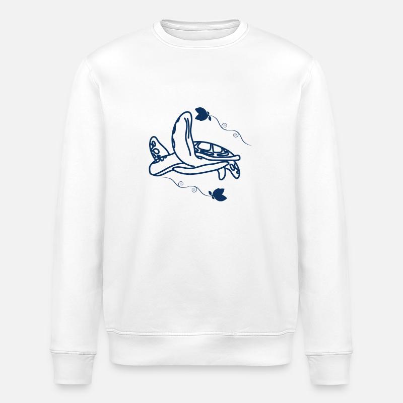 Schildkröte / Kriechtier - Reptilie - Stanley/Stella Unisex Bio-Sweatshirt ROLLER - Weiß