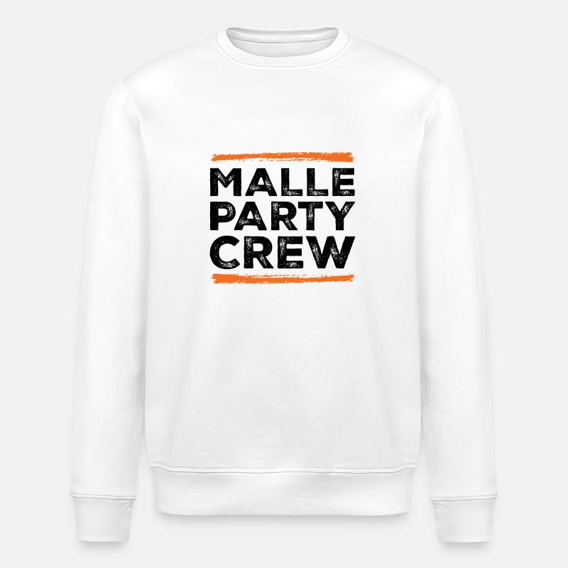 Malle Party Crew - Stanley/Stella Unisex Bio-Sweatshirt ROLLER - Weiß