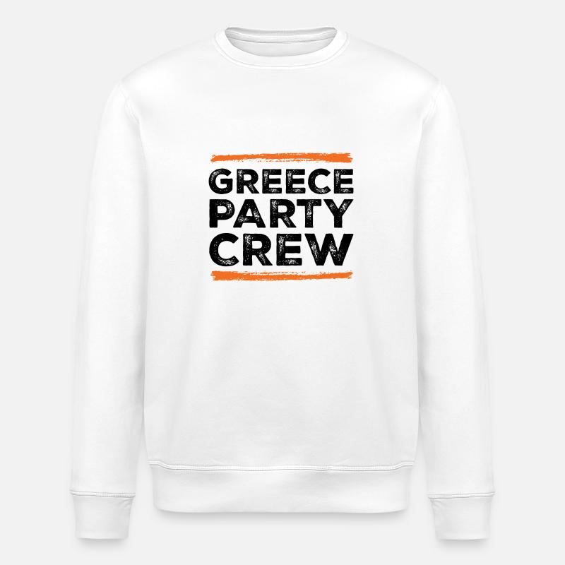 Greece Party Crew - Stanley/Stella ROLLER Unisex Organic Sweatshirt - white