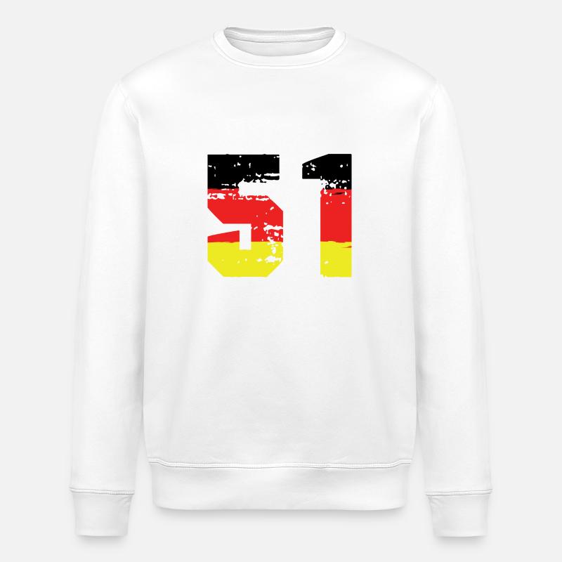 51 Numéro Allemagne Jersey - Sweat bio ROLLER Stanley/Stella Unisexe - blanc