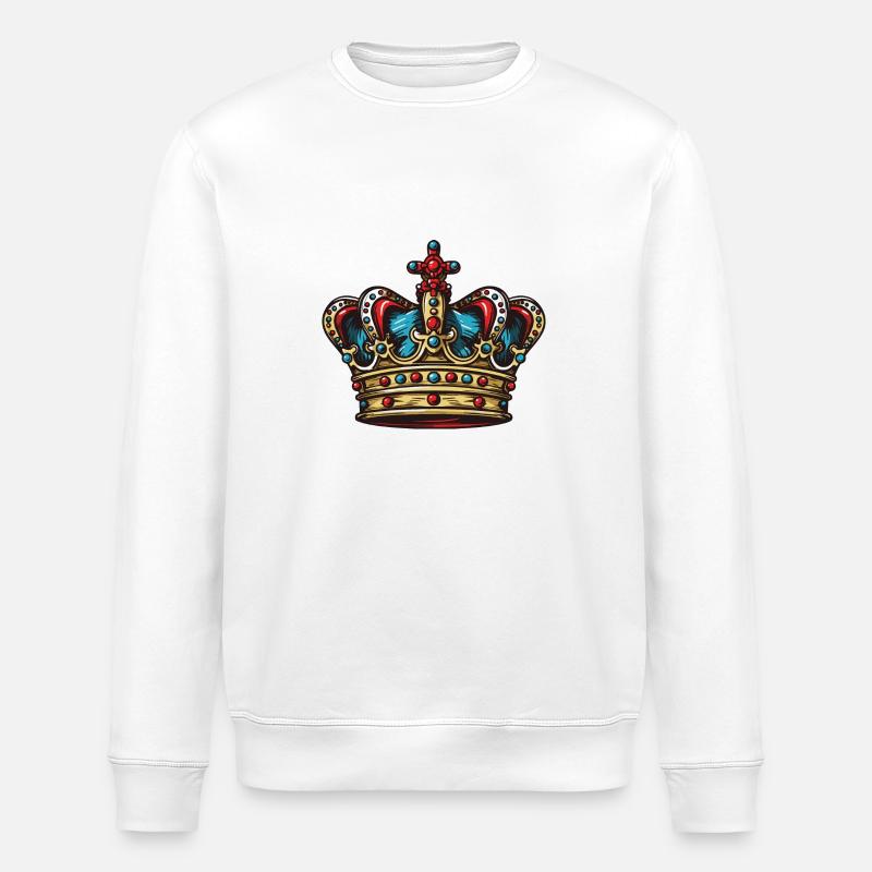 Crown Symbol - Stanley/Stella ROLLER Unisex Organic Sweatshirt - white