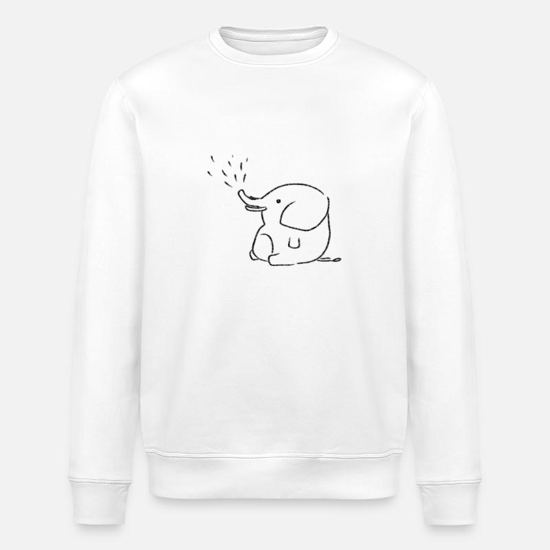 Kleiner Elefant - Stanley/Stella Unisex Bio-Sweatshirt ROLLER - Weiß