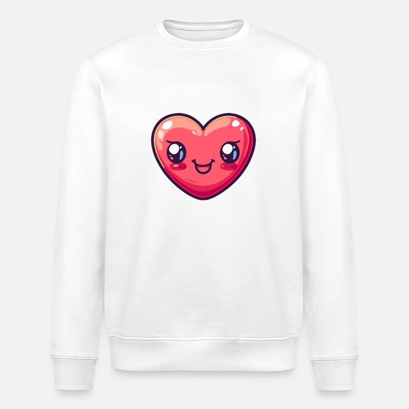 Herz Liebe Love - Stanley/Stella Unisex Bio-Sweatshirt ROLLER - Weiß