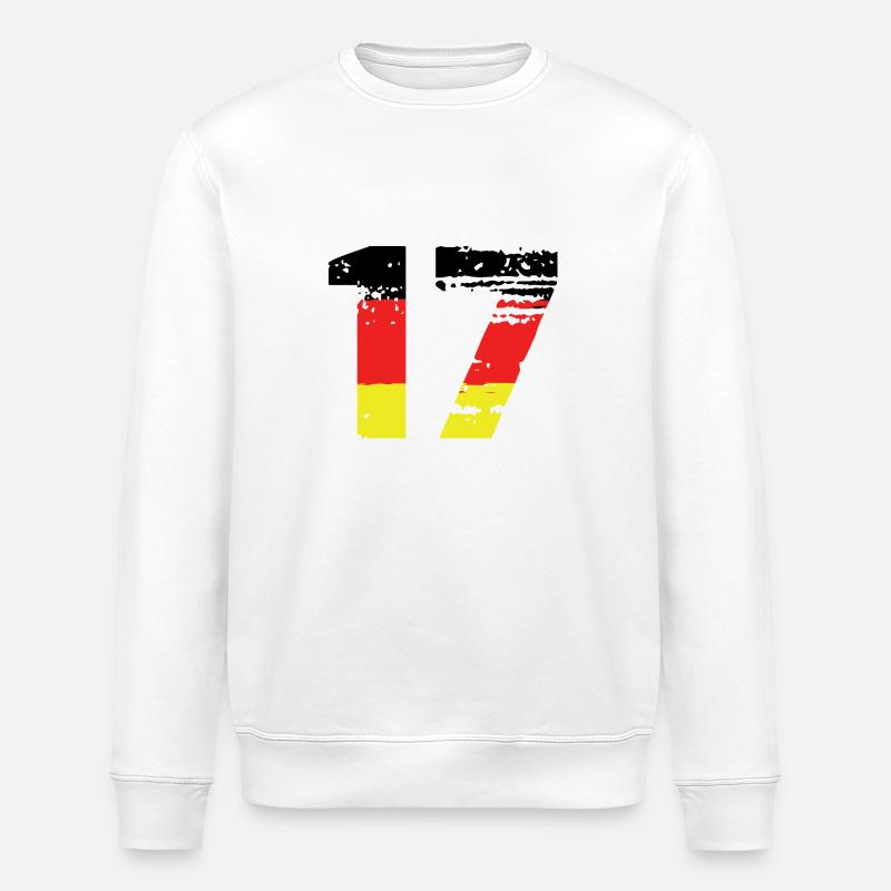 17 Number Germany Jersey - Stanley/Stella ROLLER Unisex Organic Sweatshirt - white