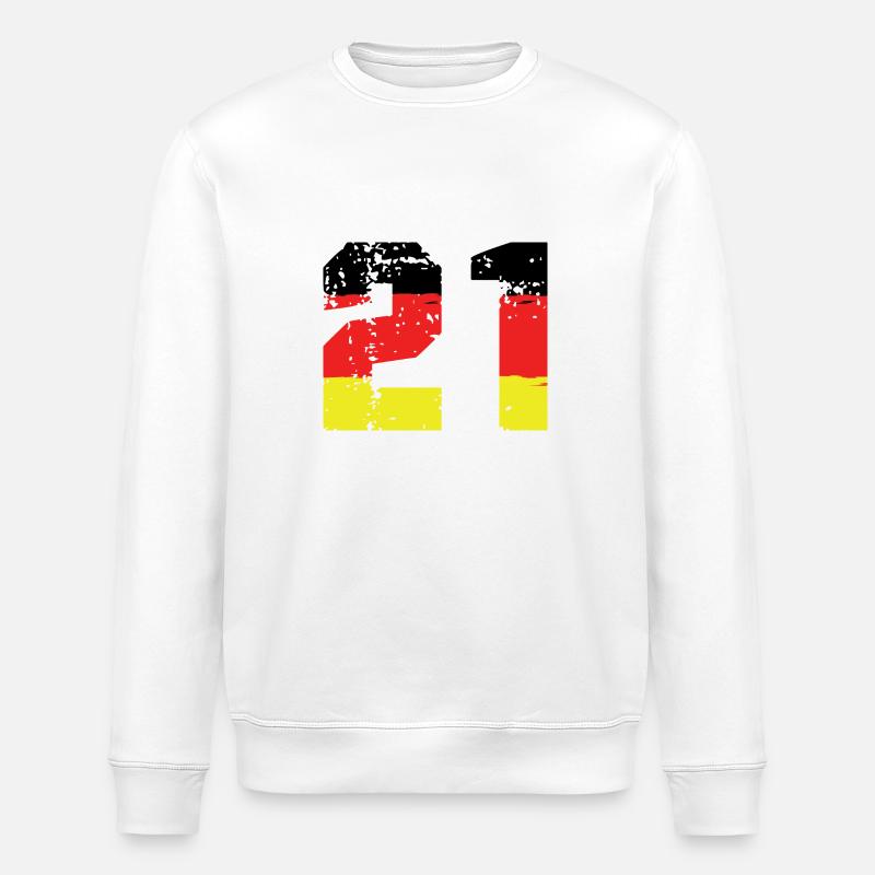 21 Numéro Allemagne Jersey - Sweat bio ROLLER Stanley/Stella Unisexe - blanc