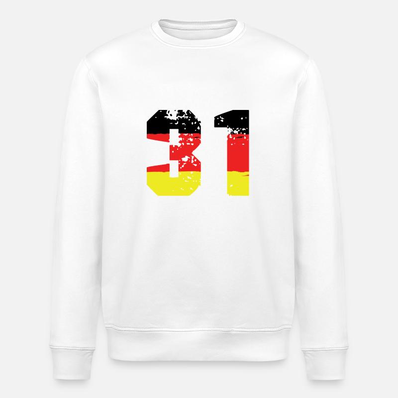 31 Numéro Allemagne Jersey - Sweat bio ROLLER Stanley/Stella Unisexe - blanc