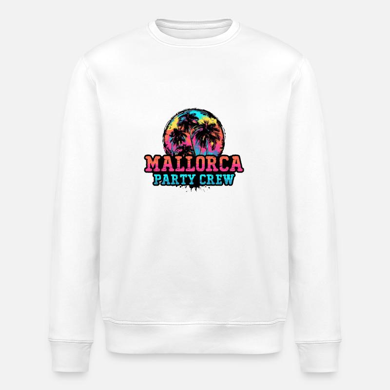 Mallorca Party Crew - Stanley/Stella Unisex Bio-Sweatshirt ROLLER - Weiß