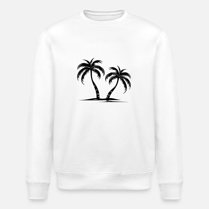 Île aux palmiers - Sweat bio ROLLER Stanley/Stella Unisexe - blanc