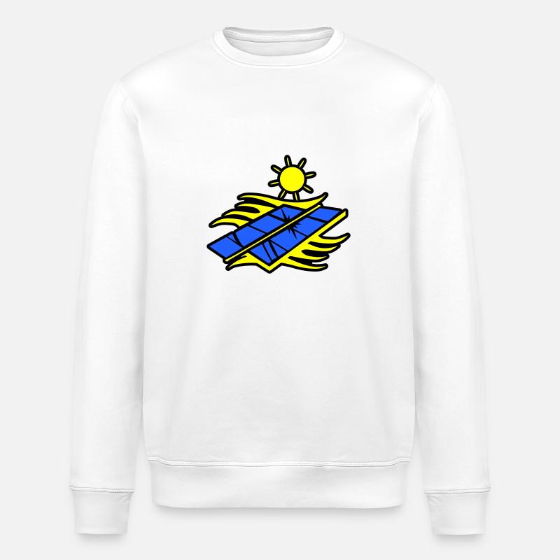 Solar Energie Panele - Stanley/Stella Unisex Bio-Sweatshirt ROLLER - Weiß
