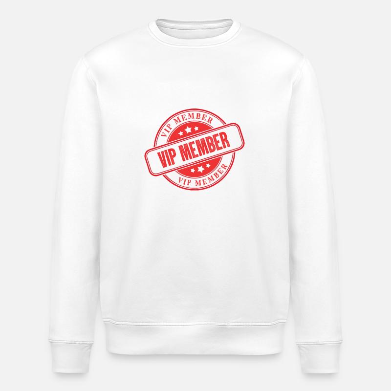 Vip Member Stamp - Stanley/Stella ROLLER Unisex Organic Sweatshirt - white