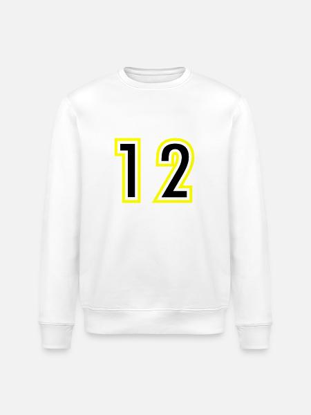 12 Number College - Stanley/Stella ROLLER Unisex Organic Sweatshirt - white