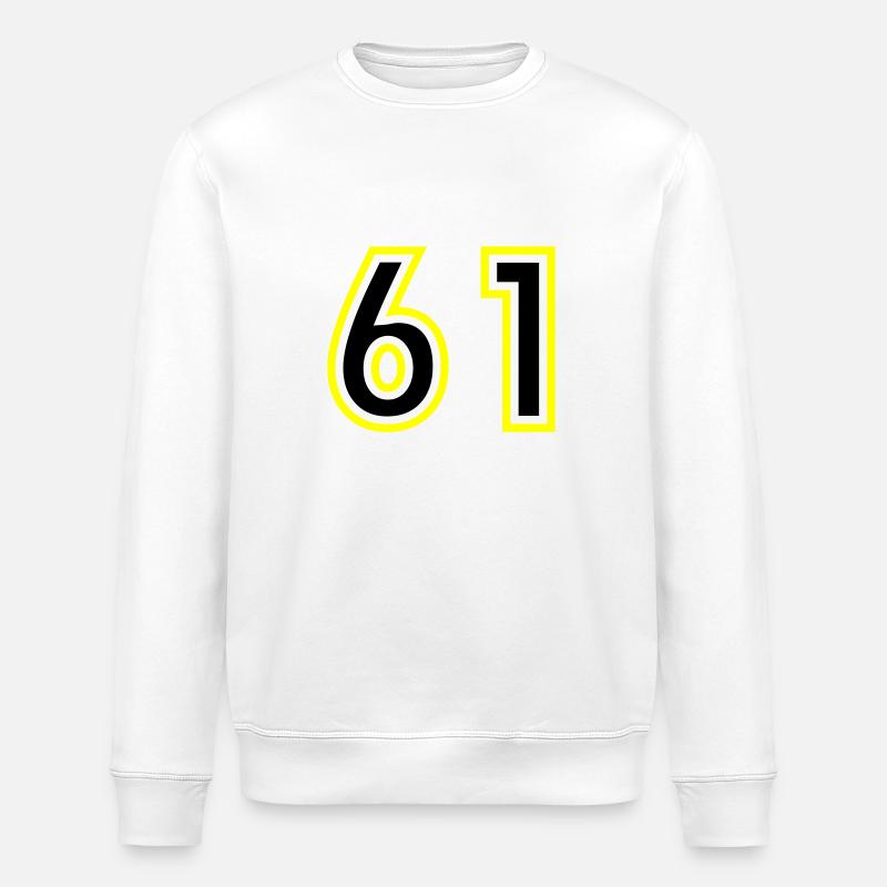 61 Number College - Stanley/Stella ROLLER Unisex Organic Sweatshirt - white