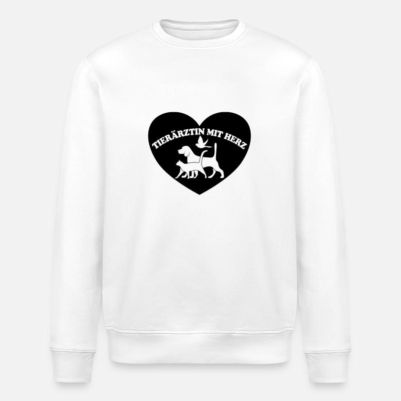 Tierärztin mit Herz - Stanley/Stella Unisex Bio-Sweatshirt ROLLER - Weiß
