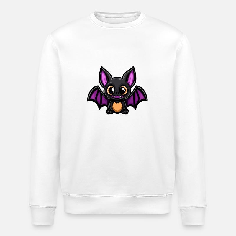 Fledermaus Halloween Lustig - Stanley/Stella Unisex Bio-Sweatshirt ROLLER - Weiß