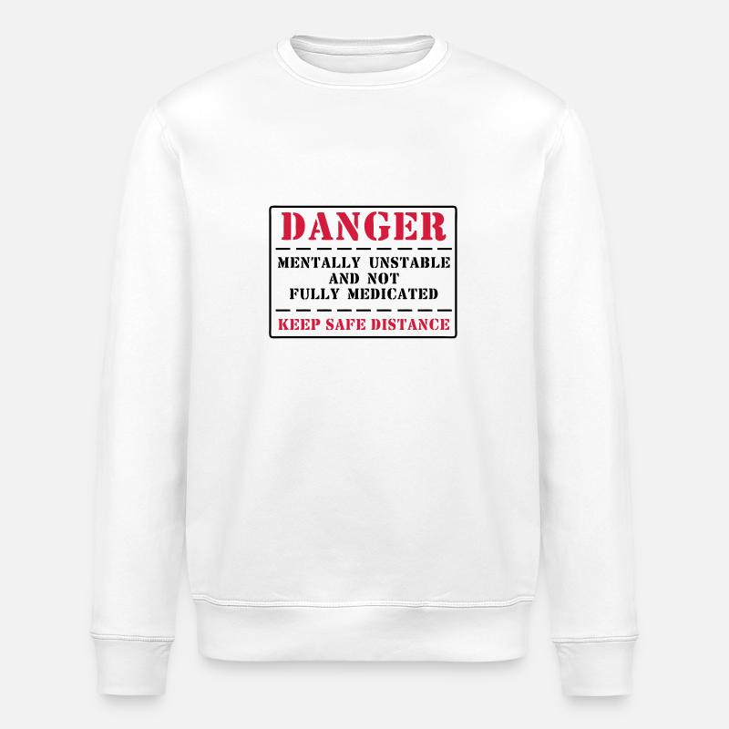 danger - Stanley/Stella ROLLER Unisex Organic Sweatshirt - white