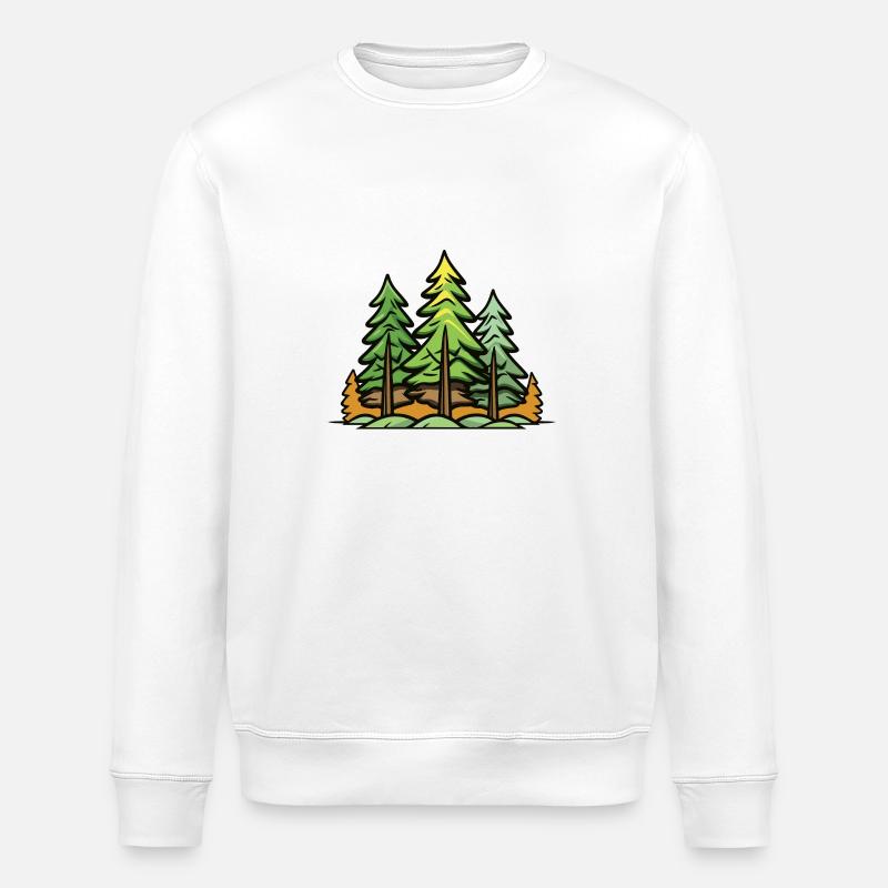 Forest, Trees, Nature - Stanley/Stella ROLLER Unisex Organic Sweatshirt - white