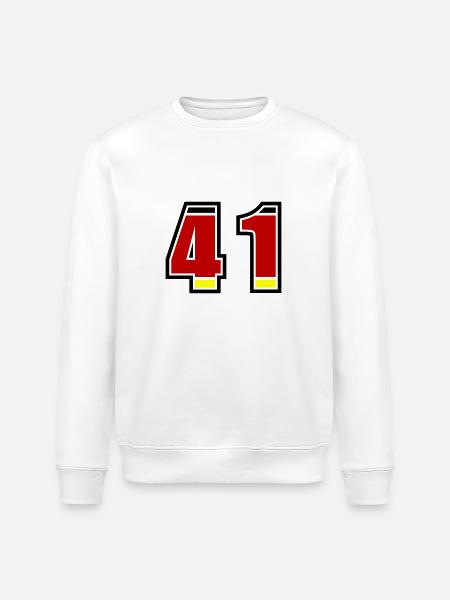 41 Number Germany Jersey - Stanley/Stella ROLLER Unisex Organic Sweatshirt - white