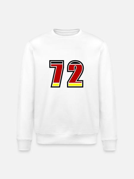 72 Number Germany Jersey - Stanley/Stella ROLLER Unisex Organic Sweatshirt - white