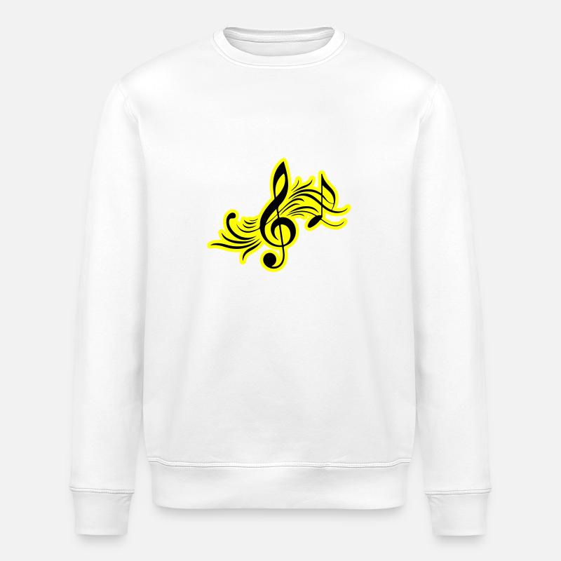 Musical Notes Symbol Music - Stanley/Stella ROLLER Unisex Organic Sweatshirt - white