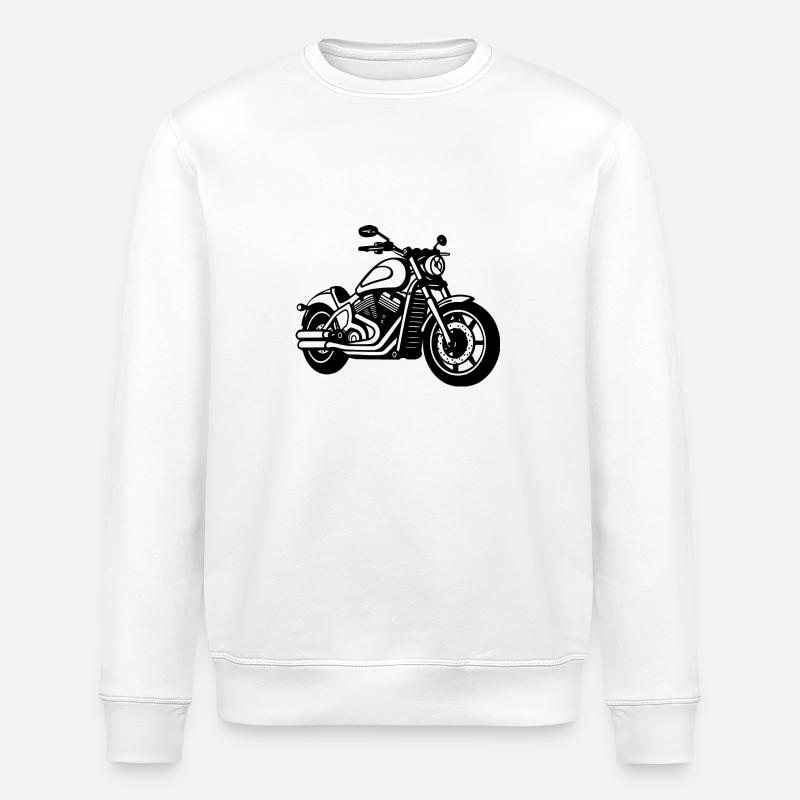 Motorcycle biker - Stanley/Stella ROLLER Unisex Organic Sweatshirt - white