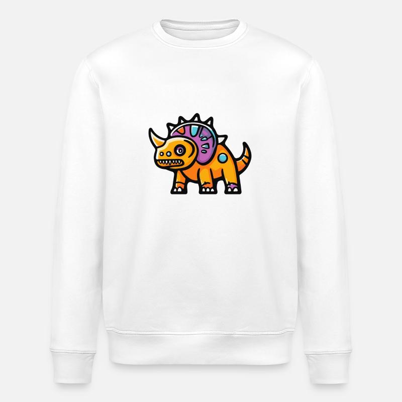 Dinosaure tricératops Halloween Drôle - Sweat bio ROLLER Stanley/Stella Unisexe - blanc