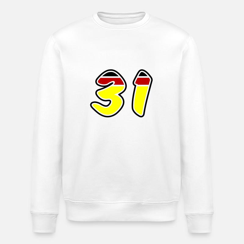 31 Symbole numérique Allemagne - Sweat bio ROLLER Stanley/Stella Unisexe - blanc