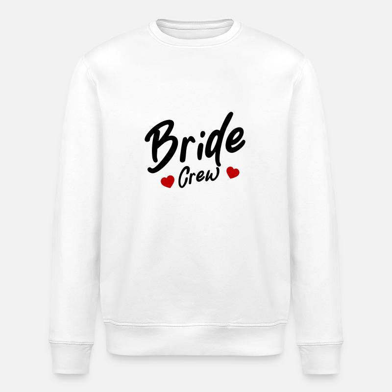 Bride Crew Herz - Stanley/Stella Unisex Bio-Sweatshirt ROLLER - Weiß