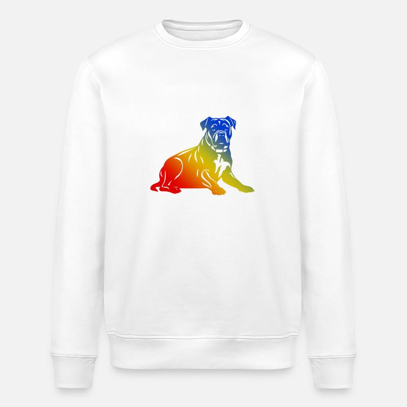 Pit Terrier Dog - Stanley/Stella ROLLER Unisex Organic Sweatshirt - white