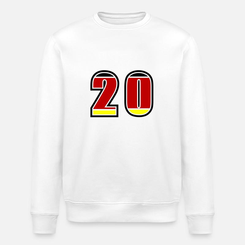 20 Numéro Allemagne Jersey - Sweat bio ROLLER Stanley/Stella Unisexe - blanc