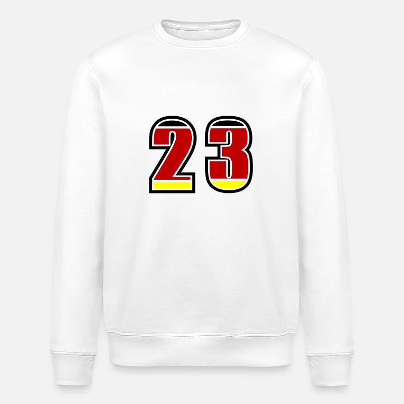 23 Numéro Allemagne Jersey - Sweat bio ROLLER Stanley/Stella Unisexe - blanc