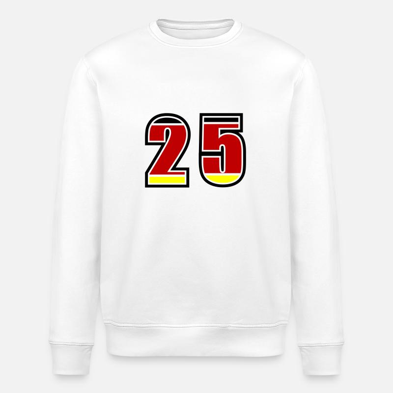 25 Numéro Allemagne Jersey - Sweat bio ROLLER Stanley/Stella Unisexe - blanc