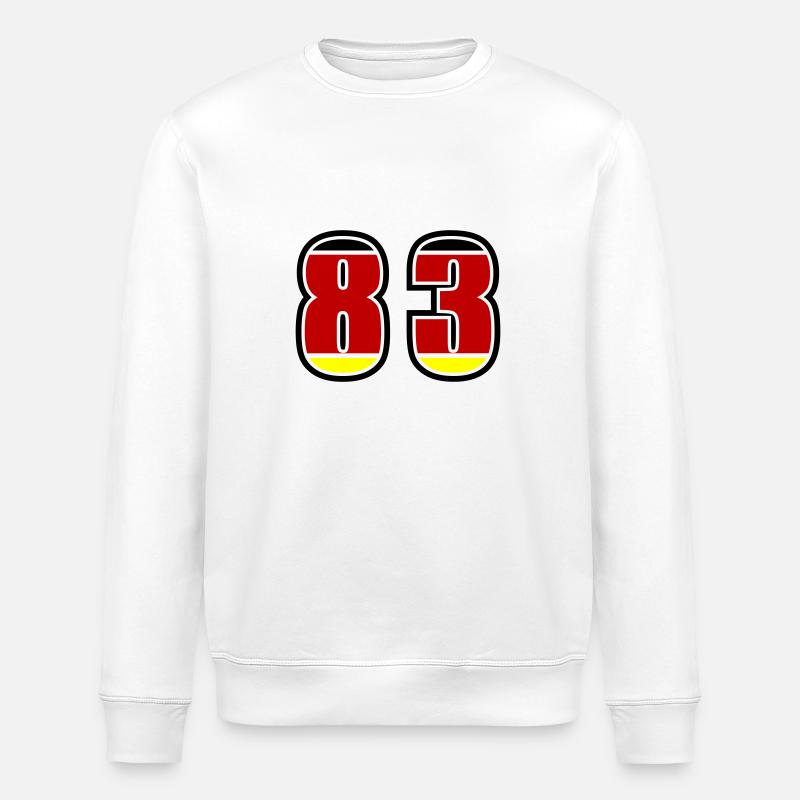83 Number Germany Jersey - Stanley/Stella ROLLER Unisex Organic Sweatshirt - white