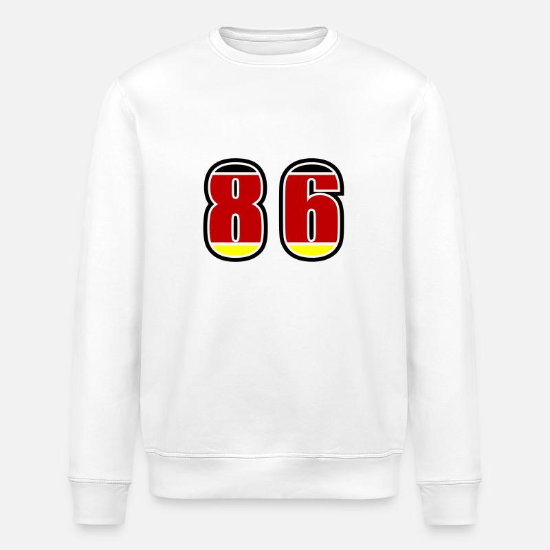 86 Numéro Allemagne Jersey - Sweat bio ROLLER Stanley/Stella Unisexe - blanc