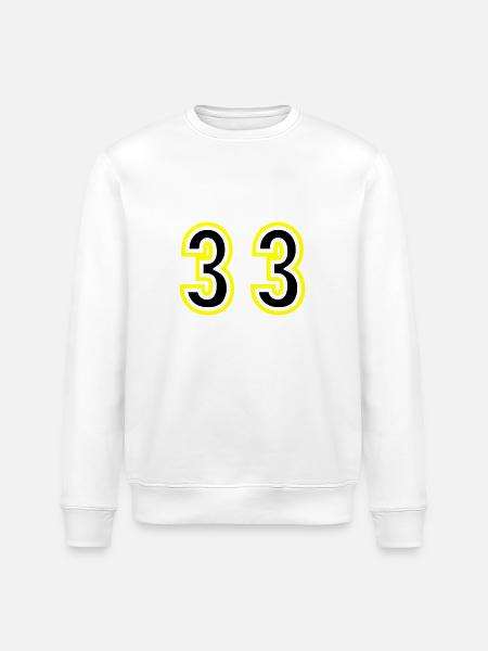 33 Number College - Stanley/Stella ROLLER Unisex Organic Sweatshirt - white