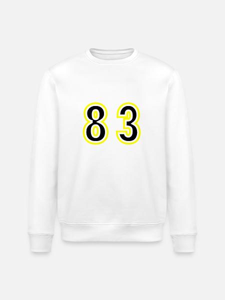 83 Number College - Stanley/Stella ROLLER Unisex Organic Sweatshirt - white