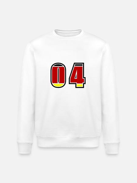 4 Number Germany Jersey - Stanley/Stella ROLLER Unisex Organic Sweatshirt - white