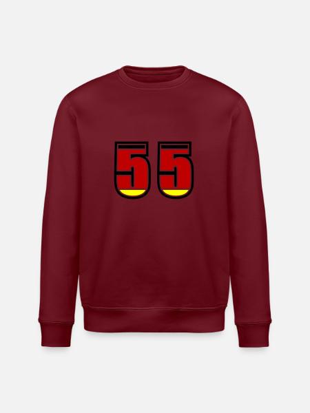 55 Number Germany Jersey - Stanley/Stella ROLLER Unisex Organic Sweatshirt - white