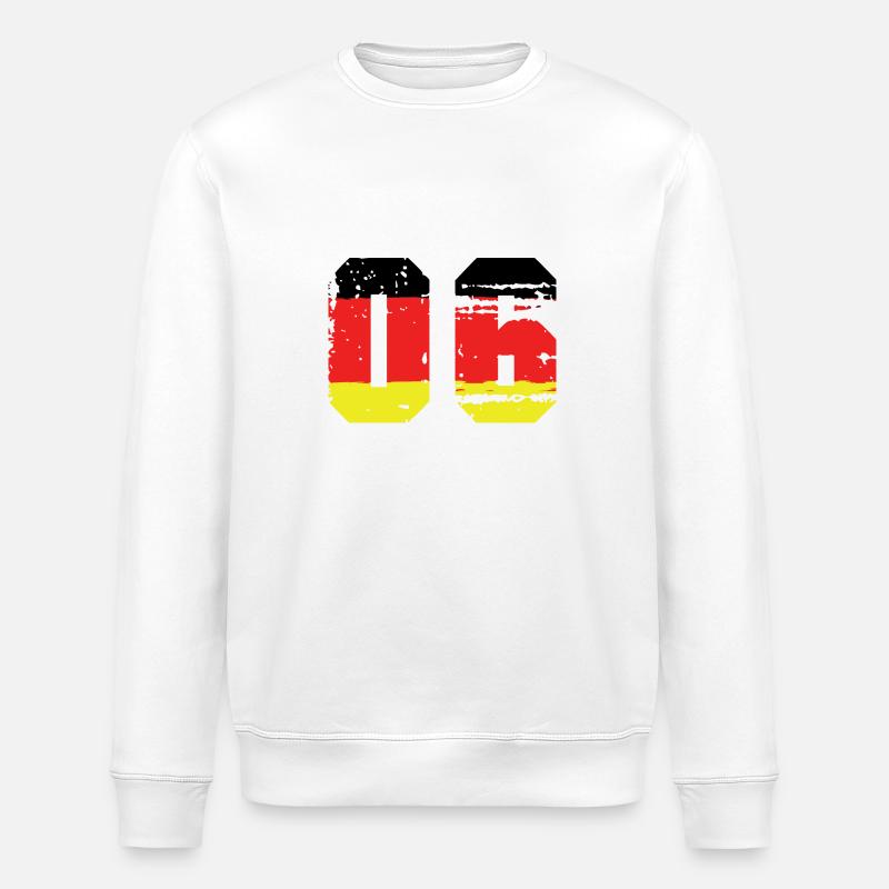 6 Numéro Allemagne Jersey - Sweat bio ROLLER Stanley/Stella Unisexe - blanc