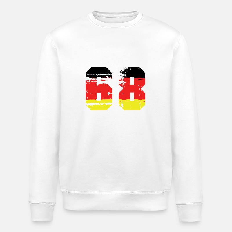 68 Numéro Allemagne Jersey - Sweat bio ROLLER Stanley/Stella Unisexe - blanc